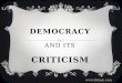Criticism To Democracy