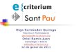 Presentació e-Criterium Hospital Sant Pau Barcelona  12 1 2011
