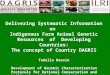 Delivering systematic information on indigenous farm animal genetic resources  of  developing countries: The concept of Country DAGRIS