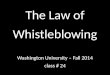 Law of whistleblowing   class # 24