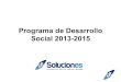 Programas y Servicios de Desarrollo Social en la Delegación Benito Juárez