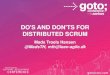 Do's and don'ts for distributed scrum