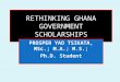Award of Ghana Government Scholarships