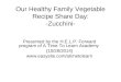 Healthy Family Recipe Share Day: Zucchini