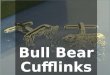 Bull bear cufflinks