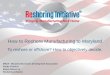 Reshoring Initiative: How to Reshore Manufacturing to Maryland