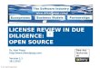 Open source licenses review in due diligence