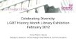Celebrating Diversity  LGBT History Month Library Exhibition