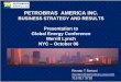 "Petrobras America Inc. “Business Strategy And Results"