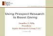 Using Prospect Research to Boost Giving