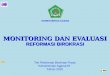 Monitoring dan evaluasi reformasi birokrasi