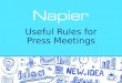 Useful Rules For Press Meetings - Napier PR