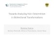 Towards Analysing Non-Determinismin Bidirectional Transformations