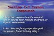 Carbon compounds2 3