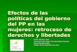 Efectos de las políticas del gobierno del PP para las mujeres (Secretaría de la Mujer de Intersindical Canaria)