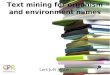 Text mining for organism and environment names