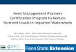 Feed management planners certification program to reduce nutrient loads in impaired watersheds