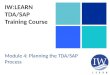 TDA/SAP Methodology Training Course Module 4 Section 1