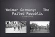 Weimar germany ppt