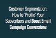 Customer Segmentation: How to ‘Profile’ Your Subscribers and Boost Email Campaign Conversions