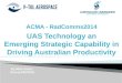 Emerging Strategic Capability in Driving Australian Productivity - Mark Xavier - RadComms 2014
