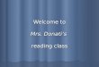 Mrs. Donati\'s Reading Class