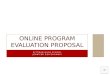 Online program evaluation proposal