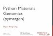 MAVRL Workshop 2014 - Python Materials Genomics (pymatgen)