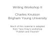 Writing Workshop 2