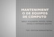 manual de mantenimiento de computo