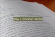Important Economic Terms - Kathy Bostjancic