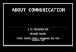 About communication humans and animals and its process