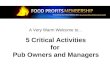 5 Critical Activities for Pub Owners and Managers
