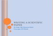 HOW to Writing a scientific paper