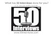 An introduction for prospective 50 Interviews authors