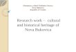 Cultural and historical heritage of nova bukovica