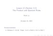 Lesson 12: The Product and Quotient Rule