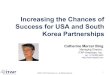 Increasing the chances of success for usa and south korea partnerships