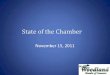 State of the Woodland Chamber Nov 2011