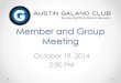 Austin Galano Club Quarterly Membership Meeting Oct 2014