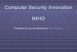 Cyber Security Innovation IMHO v4