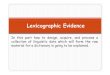 lexicographic evidence