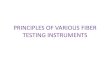 Principles of various fibre testing instruments