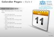 Calendar pages style 2 powerpoint presentation slides ppt templates