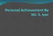 Personal achievement