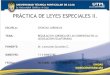PRACTICA DE LEYES ESPECIALES II