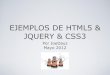 Ejemplos de sitios con HTML5 + CSS3 + jQuery