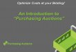 Introduction to Purchasing Auctions