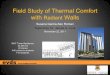 Masters degree project on thermal comfort with radiant heating walls