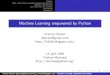 Machine Learning empowered by Python April2009